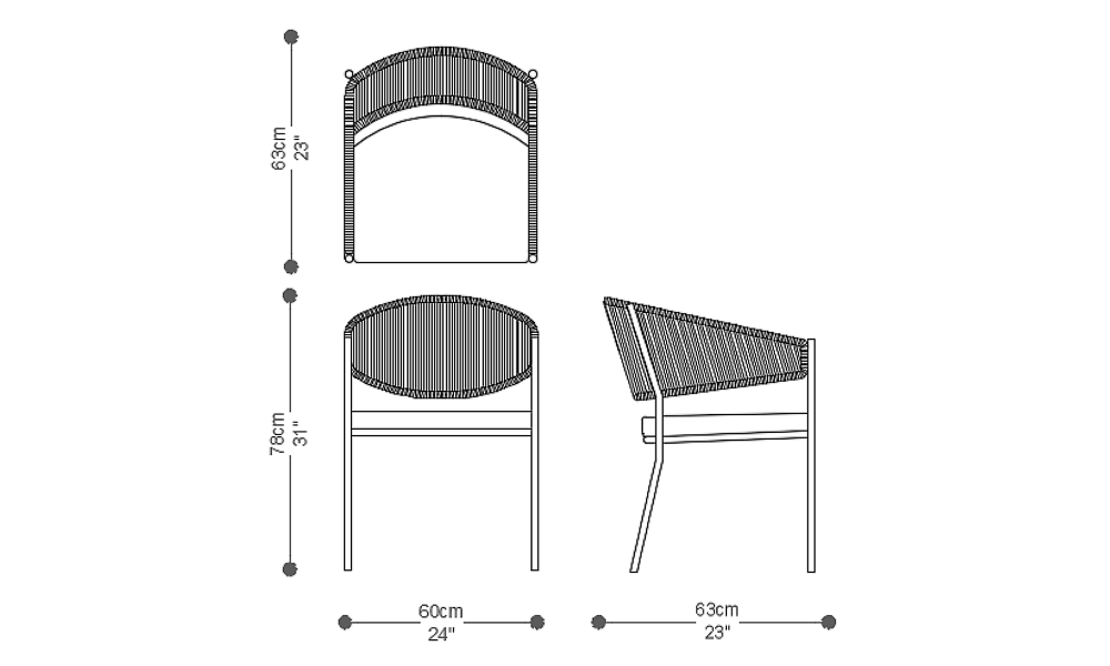 Image of the main dimensions of the product